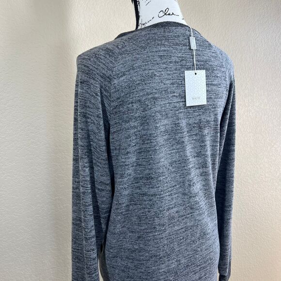 Haute Edition Ultra Soft Pullover Sweatshirt with Contrast Trim size M lagenlook - Picture 14 of 16